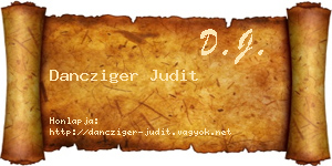 Dancziger Judit névjegykártya
